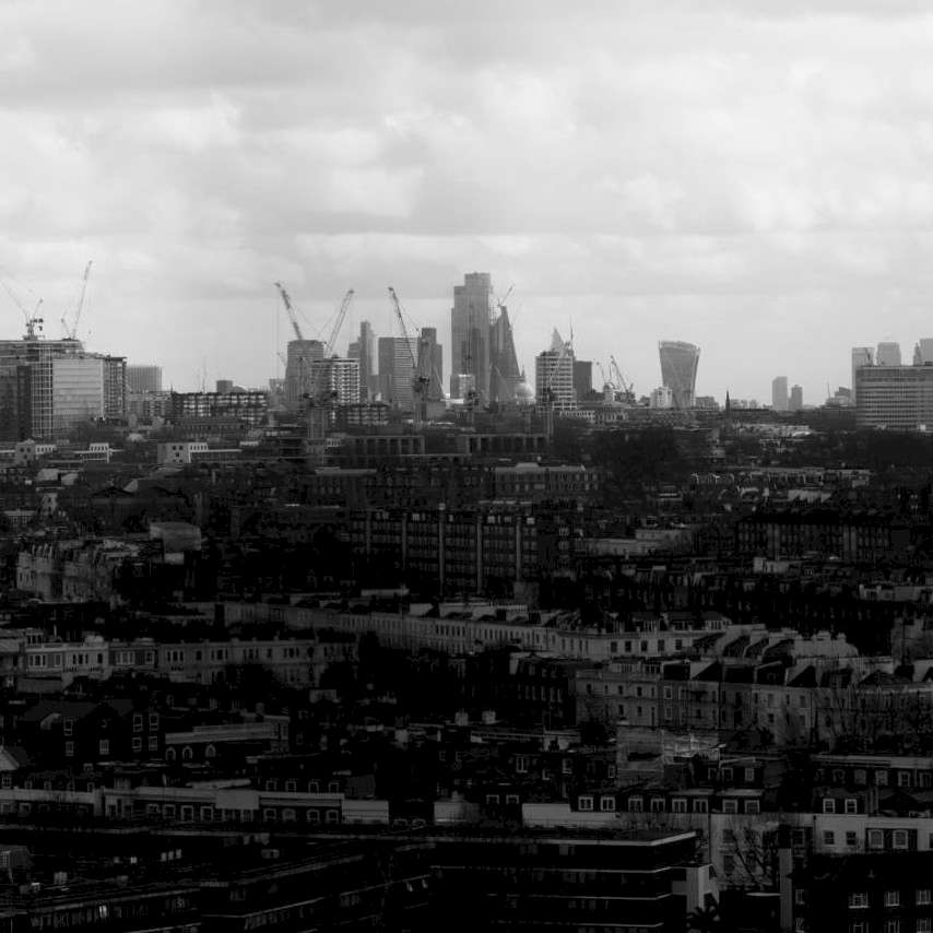 Photograph showing development of the London skyline.